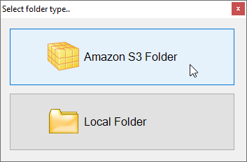 folder type selector