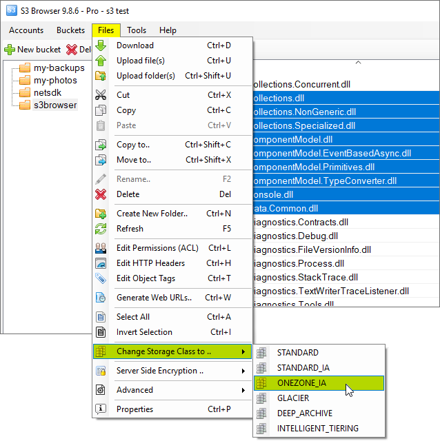 how to enable rrs for one or multiple files